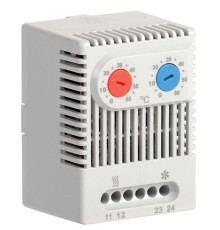 Термостат двухканальный УККт от 0 до +60град.C NO+NC IEK YCE-DTNO-NC-60