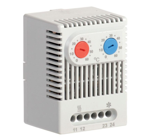 Термостат двухканальный УККт от 0 до +60град.C NO+NC IEK YCE-DTNO-NC-60