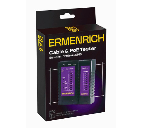 Тестер кабельный NetGeeks NP10 фиолет. Ermenrich 85300