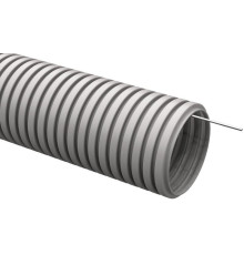 Труба гофрированная ПВХ тяжелая d20мм с протяжкой (уп.100м) ELASTA IEK EA-TG23-121-020-100-K41