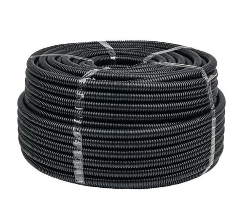 Труба гофрированная FRHF d50мм с протяжкой черн. (уп.20м) Plast PROxima EKF FRHF-50