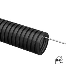 Труба гофрированная ПНД d16мм с протяжкой черн. (уп.10м) TOKOV ELECTRIC TKE-PND16-BL-10