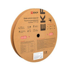Трубка термоусадочная ТУТ нг 30/15 красн. (уп.50м) EKF tut-30-r