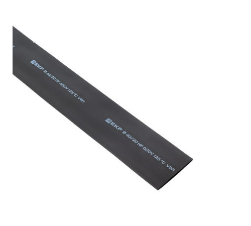 Трубка термоусадочная ТУТ нг 40/20 черн. 1м (уп.25м) PROxima EKF tut-40-b-1m
