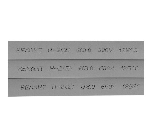 Трубка термоусадочная 8.0/4.0мм сер. 1м (уп.50шт) Rexant 20-8010