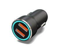 Устройство зарядное автомобильное c двумя портами (USB-A + USB-A) c LED-подсветкой 12Вт Rexant 18-2242-5