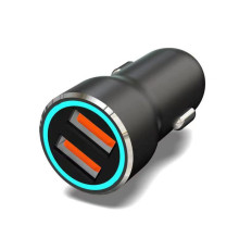 Устройство зарядное автомобильное c двумя портами (USB-A + USB-A) c LED-подсветкой 12Вт Rexant 18-2242-5