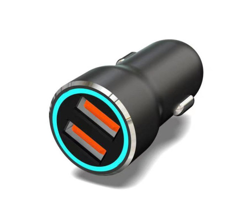 Устройство зарядное автомобильное c двумя портами (USB-A + USB-A) c LED-подсветкой 12Вт Rexant 18-2242-5