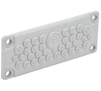 Ввод кабельный мембранный 35 отверстий d6-32мм IP65 (без клипс) TITAN IEK TI-01D-MC-035-65