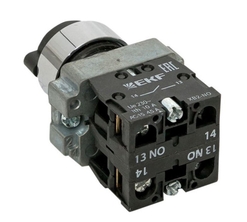 Переключатель BG33 3P 2NO с замком (не возврат.) EKF xb2-bg33 Переключатель BG33 3P 2NO с замком (не возврат.) EKF xb2-bg33