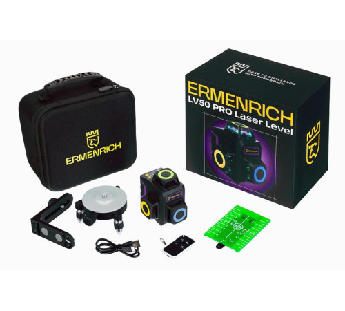 Уровень лазерный PRO LV50 фиолет. Ermenrich 84086