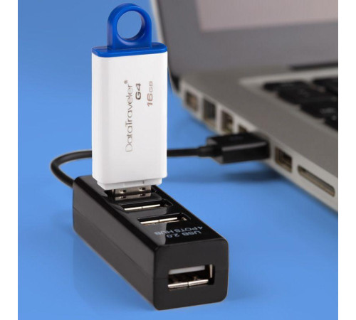 Разветвитель USB на 4 порта черн. Rexant 18-4103