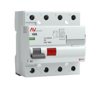 Выключатель дифференциального тока (УЗО) 4п 63А 30мА тип AC DV AVERES EKF rccb-4-63-30-ac-av