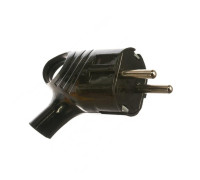 Вилка электрическая с заземл. с кольцом (ушком) 16А 250В IP20 черн. TOKOV ELECTRIC TKL-PLUZR-C05
