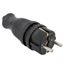 Вилка прямая 16А 2P+PE 230В IP44 каучук PROxima EKF RPS-011-16-230-44-r