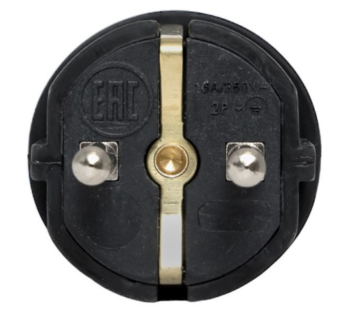 Вилка прямая 16А 2P+PE 230В IP44 каучук PROxima EKF RPS-011-16-230-44-r