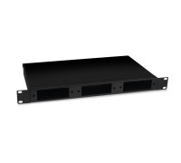 Кросс бокс оптический FO-19-3FP-BK 19дюйм 1U на 3 адаптерные панели черн. Cabeus 10799c