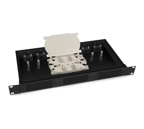 Кросс бокс оптический FO-19-3FP-BK 19дюйм 1U на 3 адаптерные панели черн. Cabeus 10799c