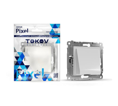 Вывод кабеля СП Pixel IP20 механизм бел. TOKOV ELECTRIC TKE-PX-CP-C01