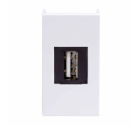 Розетка USB 1-м 1мод. Viva USB 2.0 бел. DKC 42018