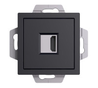 Розетка HDMI AtlasDesign механизм карбон SE ATN001080