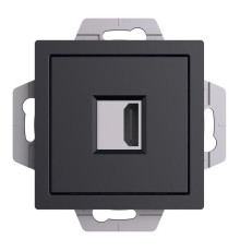 Розетка HDMI AtlasDesign механизм карбон SE ATN001080