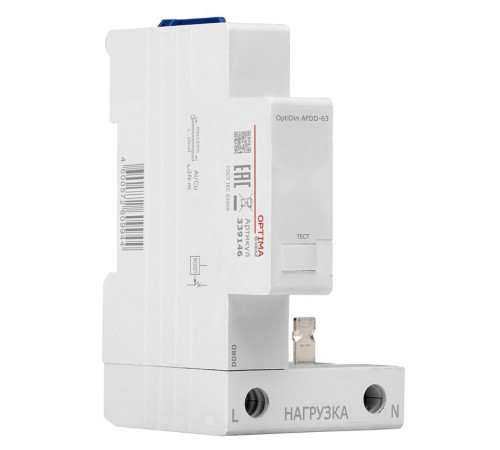 Устройство защиты от дугового пробоя (УЗДП) OptiDin AFDD-63-УХЛ3 КЭАЗ 339146