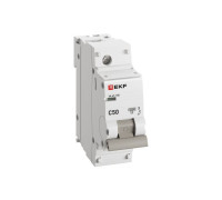 Выключатель автоматический модульный 1п C 50А 10кА ВА 47-100 PROxima EKF mcb47100-1-50C-pro