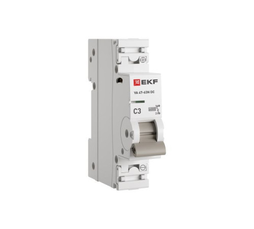 Выключатель автоматический модульный 1п C 3А 6кА ВА 47-63N DC PROxima EKF M63DC613C