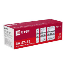 Выключатель автоматический модульный 1п C 6А 6кА ВА 47-63 PROxima EKF mcb4763-6-1-06C-pro