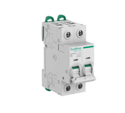 Выключатель автоматический 2п C 6А 6кА Systeme9 400В SE S9F22206