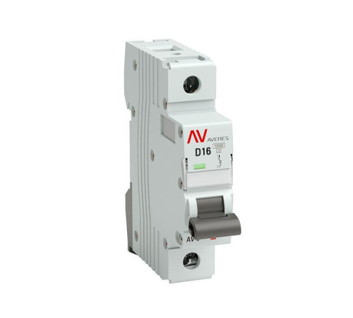 Выключатель автоматический модульный 1п D 16А 10кА AV-10 AVERES EKF mcb10-1-16D-av Выключатель автоматический модульный 1п D 16А 10кА AV-10 AVERES EKF mcb10-1-16D-av
