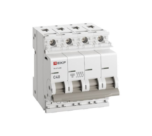 Выключатель автоматический 4п C 40А 4.5кА ВА 47-63N PROxima EKF M634440C