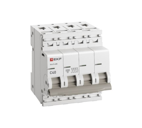 Выключатель автоматический 4п C 40А 4.5кА ВА 47-63N PROxima EKF M634440C