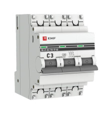 Выключатель автоматический модульный 3п C 3А 4.5кА ВА 47-63 PROxima EKF mcb4763-3-03C-pro