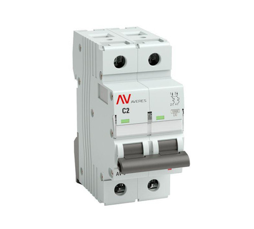 Выключатель автоматический модульный 2п C 2А 10кА AV-10 AVERES EKF mcb10-2-02C-av Выключатель автоматический модульный 2п C 2А 10кА AV-10 AVERES EKF mcb10-2-02C-av