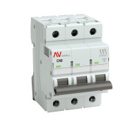 Выключатель автоматический модульный 3п C 40А 6кА AV-6 AVERES EKF mcb6-3-40C-av