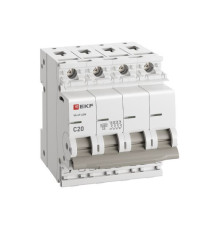 Выключатель автоматический 4п C 20А 4.5кА ВА 47-63N PROxima EKF M634420C