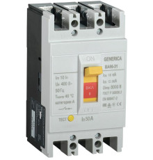 Выключатель автоматический 3п 50А 18кА ВА66-31 GENERICA SAV10-3-0050-G