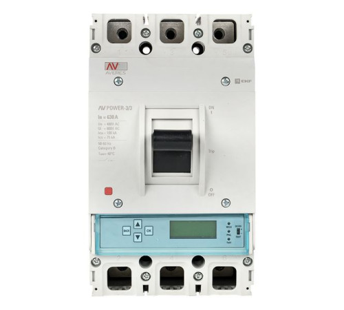 Выключатель автоматический 630А 100кА AV POWER-3/3 ETU6.0 AVERES EKF mccb-33-630H-6.0-av