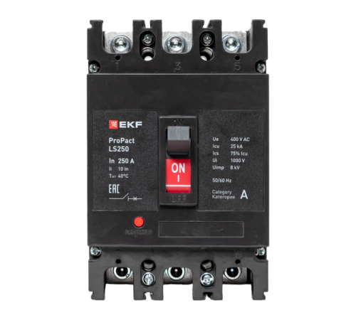 Выключатель автоматический 3п 160А 25кА LS250 ProPact EKF mccb-250-25-3-160-ls