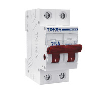 Выключатель нагрузки модульный 2П 25А TOKOV Electric TKE-PZ60-MDSI-2-25