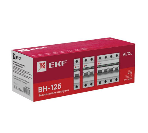 Выключатель нагрузки 1п 100А ВН-125 PROxima EKF SL125-1-100-pro Выключатель нагрузки 1п 100А ВН-125 PROxima EKF SL125-1-100-pro