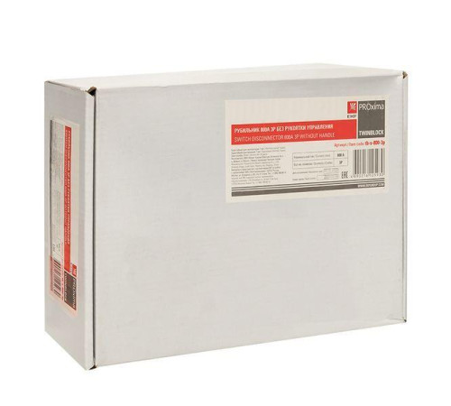 Рубильник 3п 800А без рукоятки управления TwinBlock PROxima EKF tb-s-800-3p