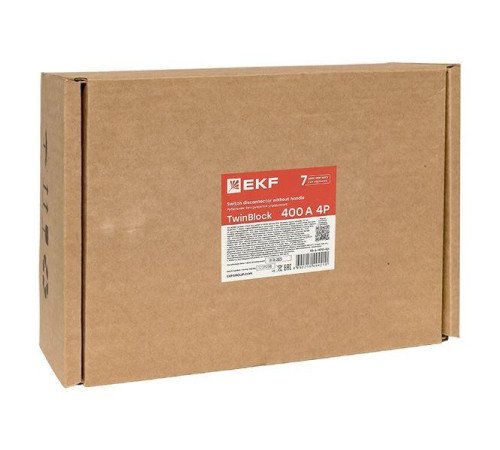Рубильник 4п 400А без рукоятки управления TwinBlock EKF tb-s-400-4p