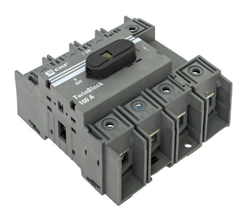 Рубильник 4п 100А с рукояткой управления для прямой установки TwinBlock EKF tb-100-4p-f Рубильник 4п 100А с рукояткой управления для прямой установки TwinBlock EKF tb-100-4p-f