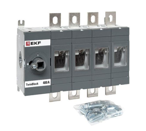 Рубильник 4п 400А без рукоятки управления TwinBlock EKF tb-s-400-4p