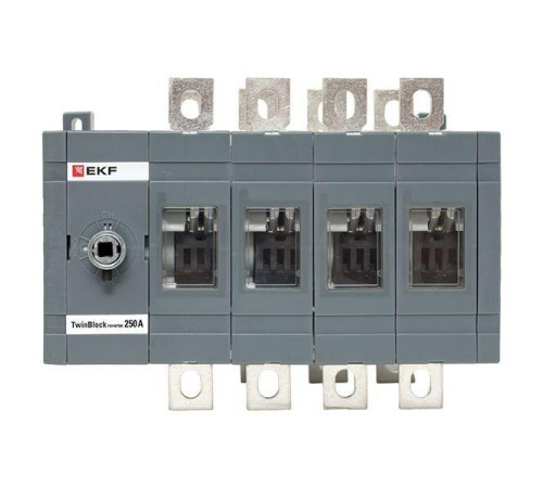 Рубильник 4п 250А реверсивный без рукоятки управления TwinBlock EKF tb-s-250-4p-rev
