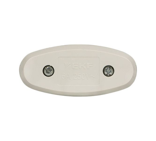 Переключатель на шнур бел. 6А 250В EKF APB6-10