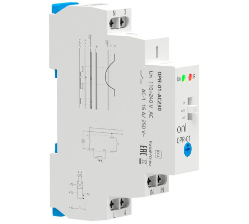 Фотореле OPR-01 1 конт. 230В АС с вынос.дат. ONI OPR-01-AC230